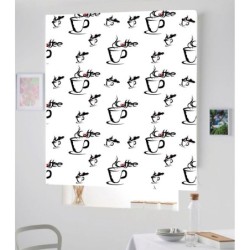 Estores Cocina Estampado Café 301