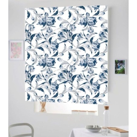 Estores Decorativos Estampado Vintage Blue