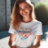 Camisetas de mujer dia de la Madre Regalos personalizados Para dia de la Madre Camiseta Corazón 04 para Mama con nombre niños.