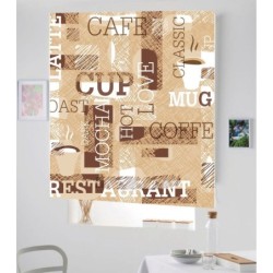 Estores Cocina Estampado Café