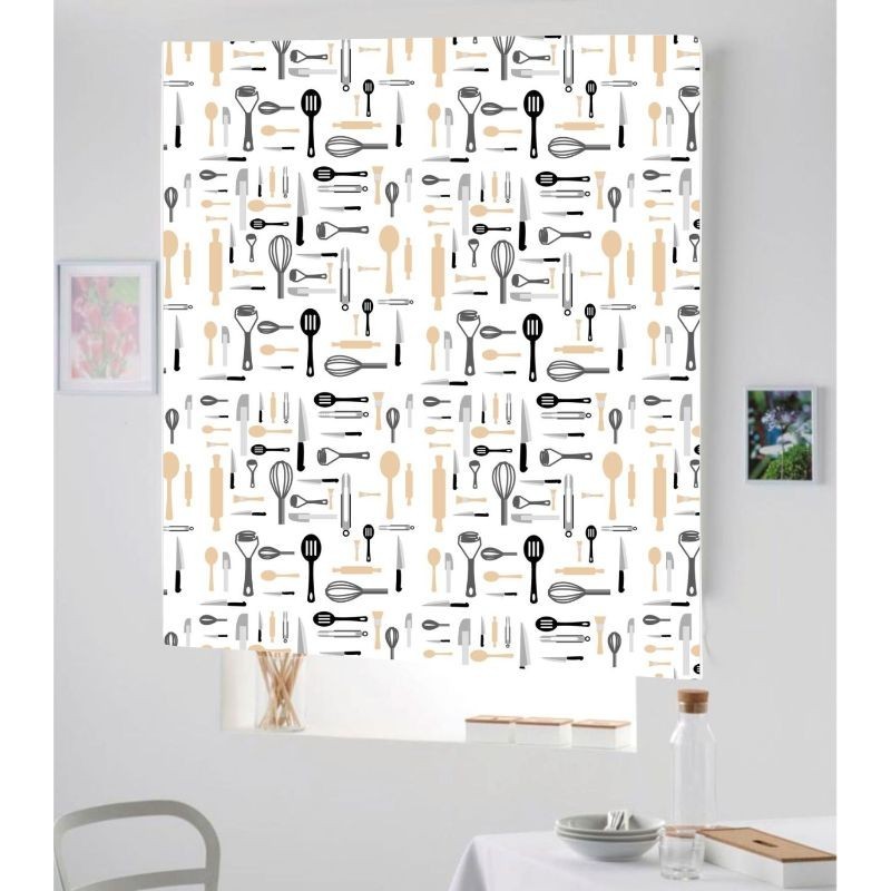 Estores Cocina Estampado Utensilios 113