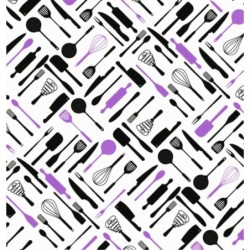  Estores Cocina Estampado Utensilios 114
