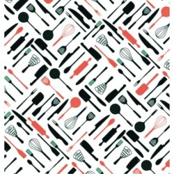  Estores Cocina Estampado Utensilios 114