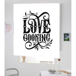 Estores Cocina Frase Love Cooking 112