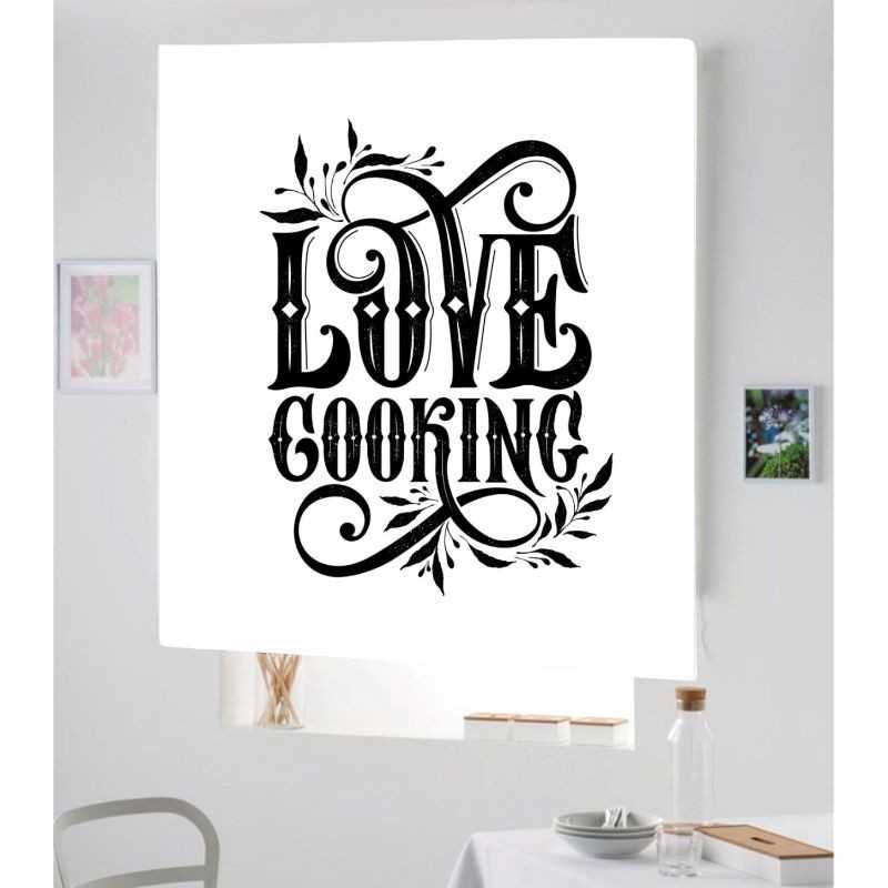 Estores Cocina Frase Love Cooking 112