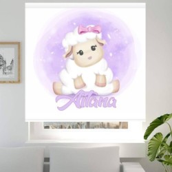  Estor infantil niña Ovejita Bebe. Estor habitacion infantil niña bebe personalizado con nombre. Estor cuarto bebe Niña