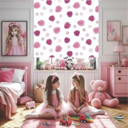  Estores Juveniles o Infantiles Estampados Hojas 306- Estor enrollable habitacion juvenil- Estor infantil niña estampado hojas.