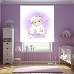  Estor infantil niña Ovejita Bebe. Estor habitacion infantil niña bebe personalizado con nombre. Estor cuarto bebe Niña