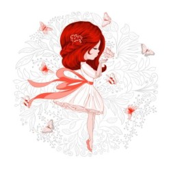  Estores Infantiles Girl Butterflies