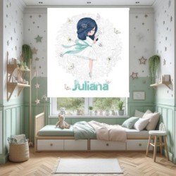  Estores Infantiles Niña Personalizable Girl Butterflies- Estor enrollable infantil