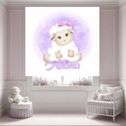  Estor infantil niña Ovejita Bebe. Estor habitacion infantil niña bebe personalizado con nombre. Estor cuarto bebe Niña