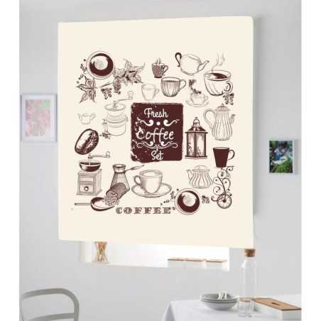 Estores Cocina Estampado Coffe 001