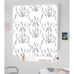 Estores Cocina Estampado Floral Lavanda 102