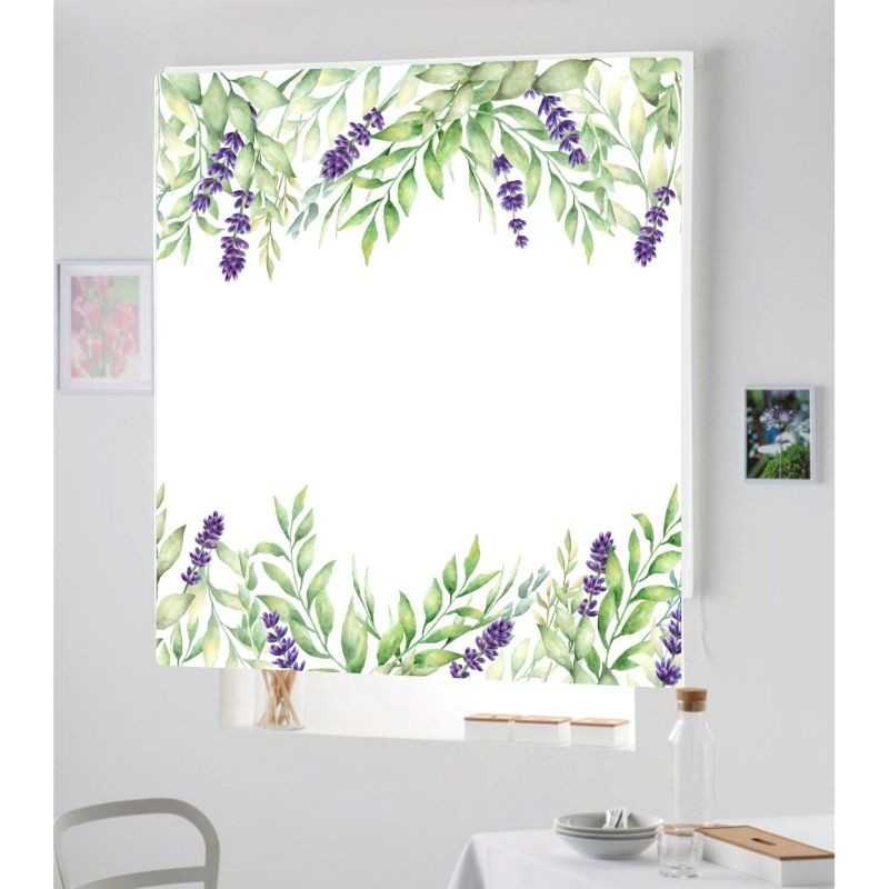 Estores Cocina Estampado Floral Lavanda 101