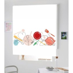 Estores Cocina Estampado Utensilios 106