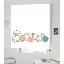 Estores Cocina Estampado Utensilios 105