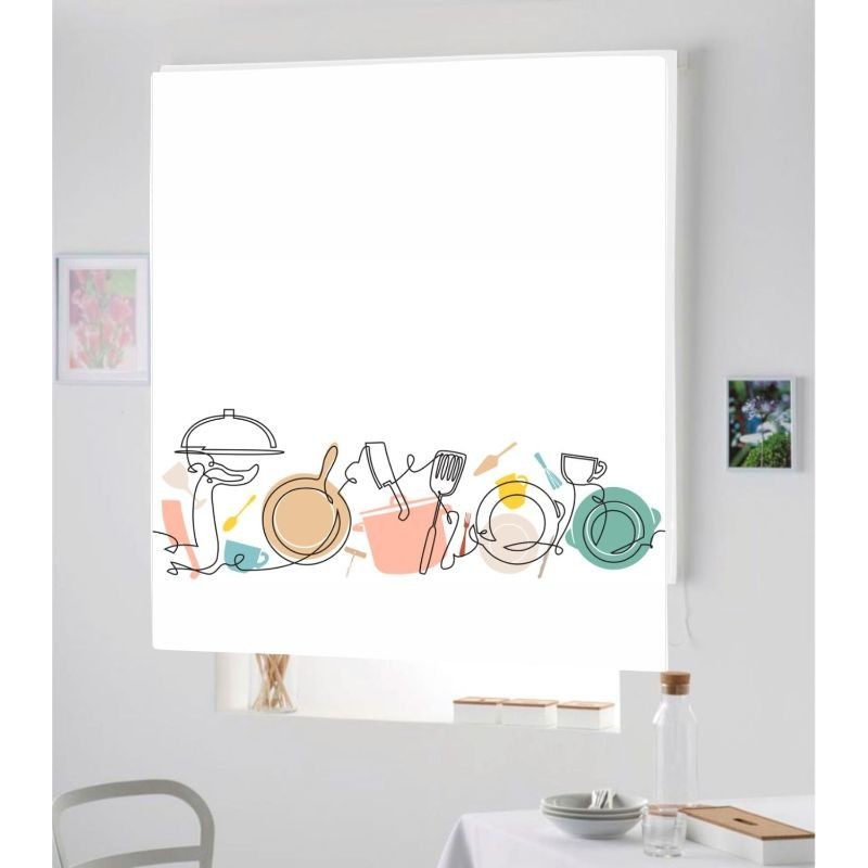 Estores Cocina Estampado Utensilios 105 Estores Cocina Estampado Utensilios 105