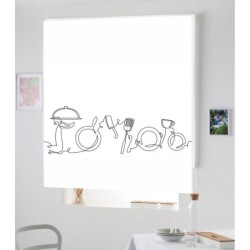  Estores Cocina Estampado Utensilios 105