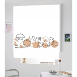  Estores Cocina Estampado Utensilios 105