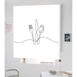  Estores Cocina Estampado Cubiertos 101- Estores para Cocina Modernos- Estor Cocina Cubiertos