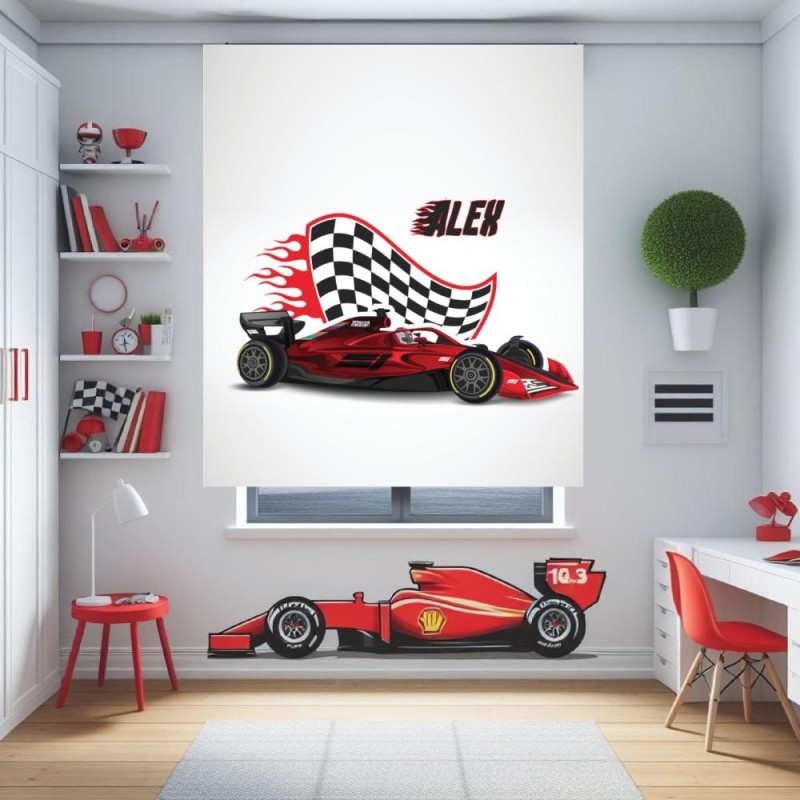 Estores Infantiles Niño Personalizados Coche Formula Uno 003- Estores Infantiles Personalizables estampado Coche Formula Uno 103 Estores Infantiles Niño Personalizados Coche Formula Uno 003- Estores Infantiles Personalizables estampado Coche Formula Uno 103