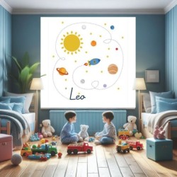 Estores Infantiles Personalizados El Espacio - Estores infantiles niño dibujo cohete- Estores infantiles habitación niño