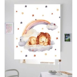 Estores Infantiles Animales Leon Bebe