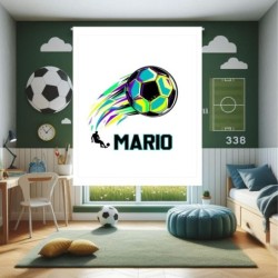Estores Infantiles Niño Personalizados Pelota Futbol 101- Estor infantil de Futbol- Estores infantiles Baratos