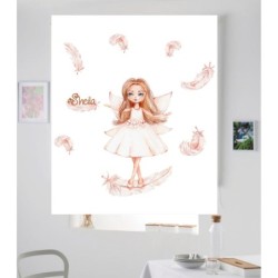  Estores Infantiles Personalizados Hada 301- Estores Infantiles Niña Dibujo Hada Plumas