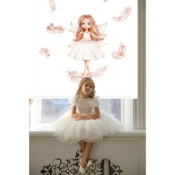  Estores Infantiles Personalizados Hada 301- Estores Infantiles Niña Dibujo Hada Plumas