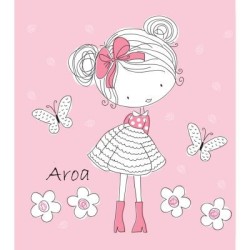  Estores Infantiles Niña Personalizados Flowers 002- Estores habitacion infantil Niña Rosa