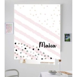 Estores Infantiles Personalizados Estampado Rosa 303