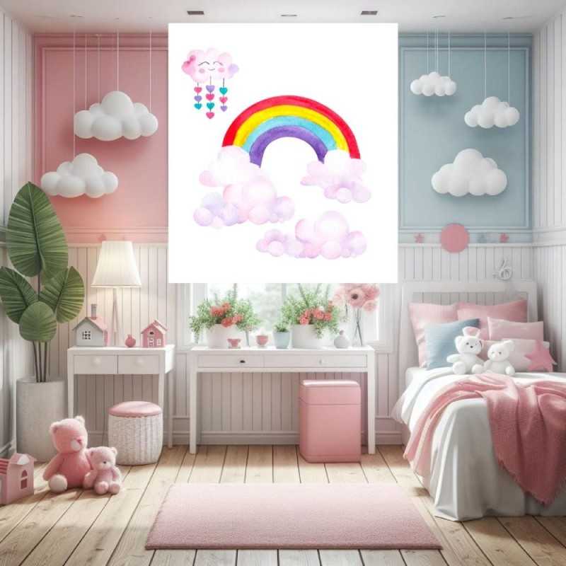 Estor infantil niña Arcoiris 201. Estor enrollable infantil .Estor niña habitación infantil