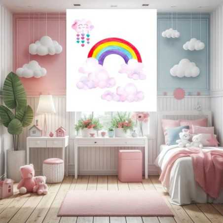 Estor infantil niña Arcoiris 201. Estor enrollable infantil .Estor niña habitación infantil