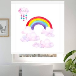  Estor infantil niña Arcoiris 201. Estor enrollable infantil .Estor niña habitación infantil