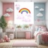  Estor infantil niña Arcoiris 201. Estor enrollable infantil .Estor niña habitación infantil