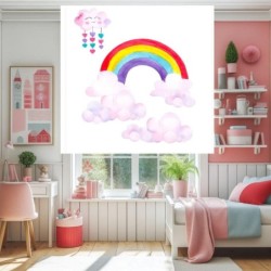  Estor infantil niña Arcoiris 201. Estor enrollable infantil .Estor niña habitación infantil
