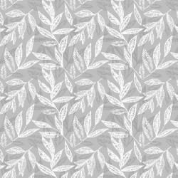  Estor Enrollable Decorativo Floral 112 Hojas Blancas Fondo Gris -