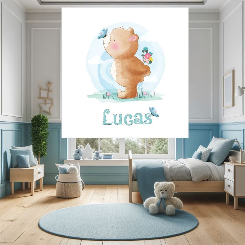 Estores infantiles Niño personalizados con nombre Estores infantiles Niño personalizados con nombre