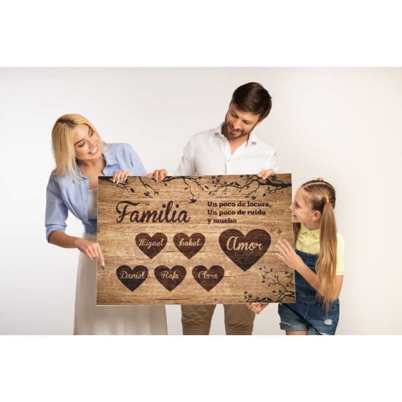 Cuadro Lienzo Personalizado Familia 002-Cuadro personalizado con nombre Familia Cuadro Lienzo Personalizado Familia 002-Cuadro personalizado con nombre Familia