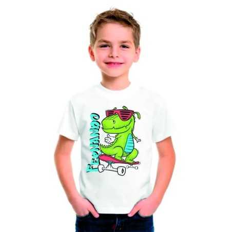Camiseta Infantil Presonalizada Dinosaurios 009