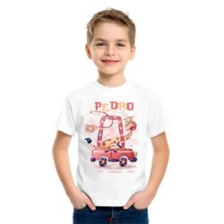 Camiseta Infantil Presonalizada Coche 008