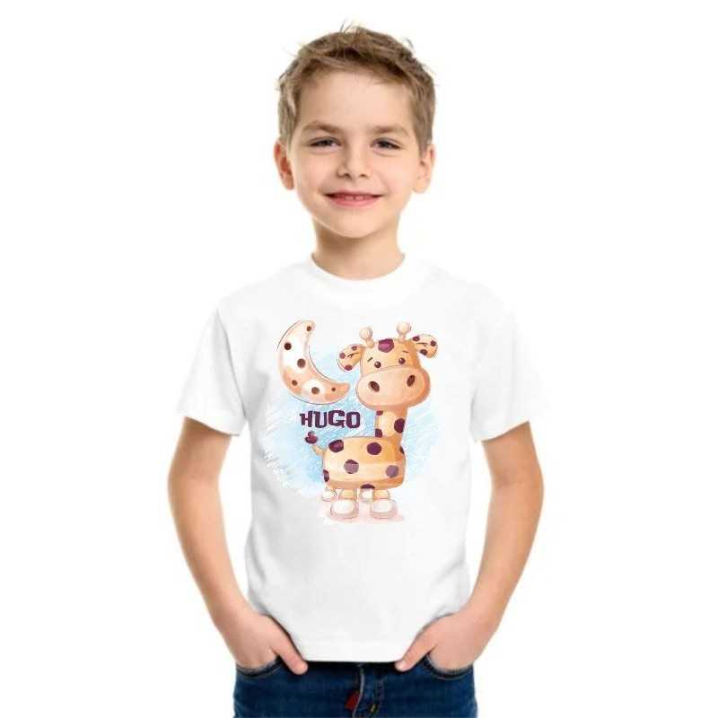 Camiseta Infantil Presonalizada Jirafa 007 Camiseta Infantil Presonalizada Jirafa 007