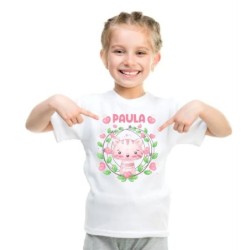 Camiseta Infantil Presonalizada Gatita 006