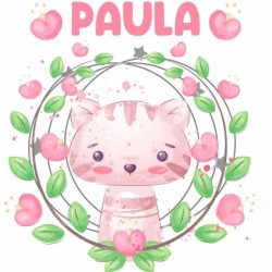 Camiseta Infantil Presonalizada Gatita 006