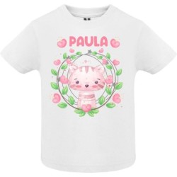  Camiseta Infantil Presonalizada Gatita 006