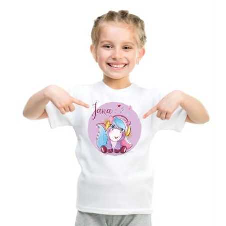 Camiseta Infantil Presonalizada Unicornio 005