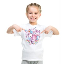 Camiseta Infantil Presonalizada Unicornio 001