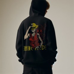  Sudaderas con Capucha NIños One Piece Monkey Luffy. Sudadera One Piece con impresion delantera y trasera