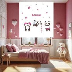  Estores Infantiles Niña Personalizados Oistos Panda 01- Estores infantiles niña Oisto Panda